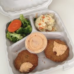 Grill At Westlake - Crab cakes - tasted much better than they looked!