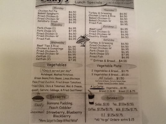 Menu photo 5 Judy's Restaurant Fairburn, GA