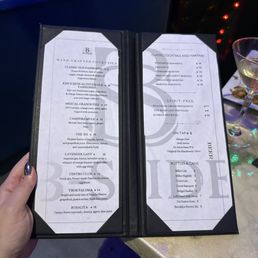 Drink menu