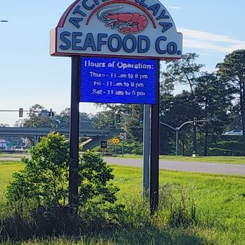 Atchafalaya Seafood - Street sign - Seafood Near Me - Picayune, Mississippi