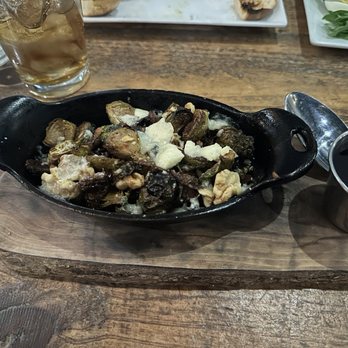 Trident Galley & Raw Bar - Hingham - Balsamic Glazed Brussels. Ordered with balsamic on the side. - Tapas/Small Plates Near Me - Hingham, Massachusetts