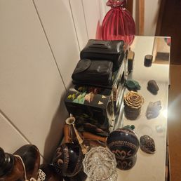 Custom cut mirror.