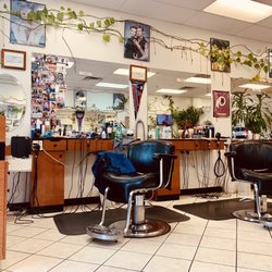 Willard Barber Shop - Barbers stations as you walk in.