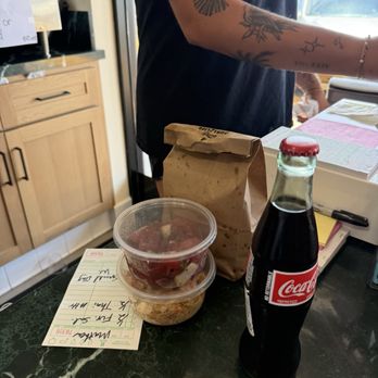 Exit 8 Bodega - 1/2 lb poke: furikake salmon & Thai ahi - Poke Near Me - Costa Mesa, California