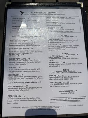Menu photo 7 La Crosse Distilling Co. La Crosse, WI Menu photo 7 La Crosse Distilling Co. La Crosse, WI