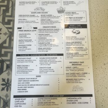 Crack'D Brunch - Menu - Breakfast & Brunch Near Me - New Orleans, Louisiana Crack'D Brunch - Menu - Breakfast & Brunch Near Me - New Orleans, Louisiana