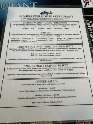 Menu photo 2 Sharks Fish House Restaurant North Port, FL Menu photo 2 Sharks Fish House Restaurant North Port, FL
