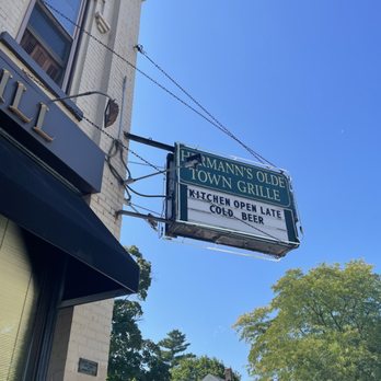 Hermann's Olde Town Grille - Outside corner sign Sept 2022 - Pubs Near Me - Plymouth, Michigan