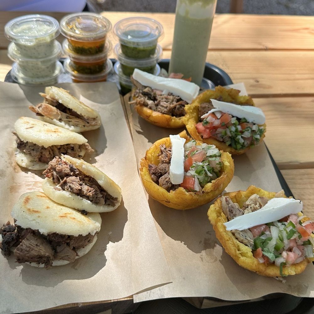 Texazuela - Arepa Flight and Plantain Baskets - Barbeque Near Me - Austin, Texas