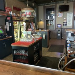 a view of the bar from inside a view of the bar from inside