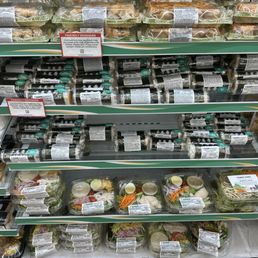 Sushi Rolls & Salads in display fridge