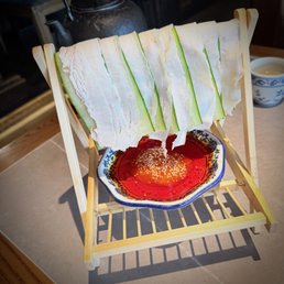 Thin Sliced Pork Belly with Cucumber (signature dish)