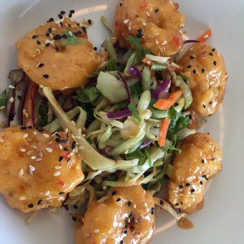 Ten Tavern - Banging Tavern Shrimp Appetizer.  The shrimp were a good size.  Slaw was good too. - American Near Me - Clovis, California