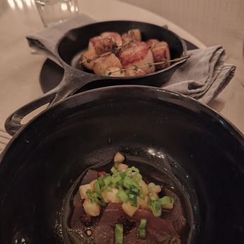 Santuari - Albacore Crudo and Seared Diver Scallops - Venues & Event Spaces Near Me - Los Angeles, California Santuari - Albacore Crudo and Seared Diver Scallops - Venues & Event Spaces Near Me - Los Angeles, California