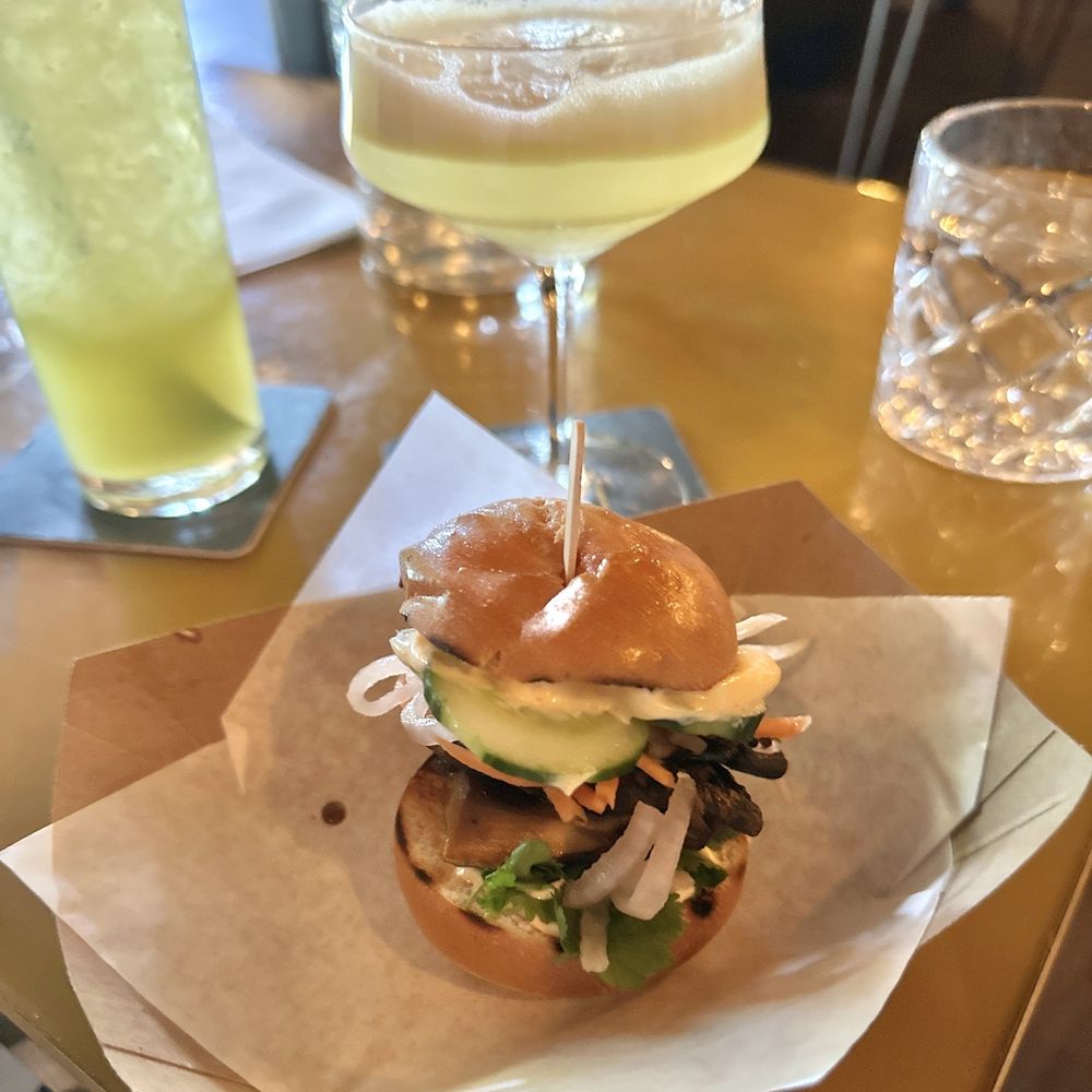 The Beehive - Mushroom bahn mi slider - Cocktail Bars Near Me - San Francisco, California The Beehive - Mushroom bahn mi slider - Cocktail Bars Near Me - San Francisco, California