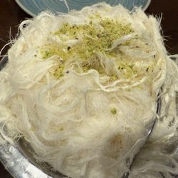 Beroya Restaurant - Ghazl banet on top of ice cream dessert