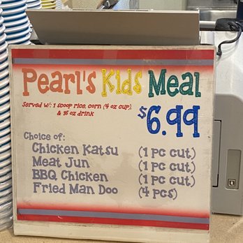 Pearl's Korean BBQ - Kids meals, which I haven't noticed before! - Korean Near Me - Honolulu, Hawaii Pearl's Korean BBQ - Kids meals, which I haven't noticed before! - Korean Near Me - Honolulu, Hawaii