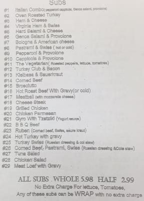 Menu photo 2 Zack's Deli Englishtown, NJ Menu photo 2 Zack's Deli Englishtown, NJ