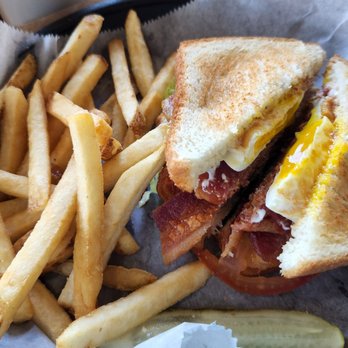Busy Bee Cafe - a bacon and egg sandwich with fries - Breakfast & Brunch Near Me - Alvin, Texas Busy Bee Cafe - a bacon and egg sandwich with fries - Breakfast & Brunch Near Me - Alvin, Texas
