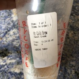 What was written on my cup at the first store. What was written on my cup at the first store.
