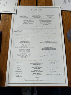 Menu photo 2 Forum At Meadowood St. Helena, CA