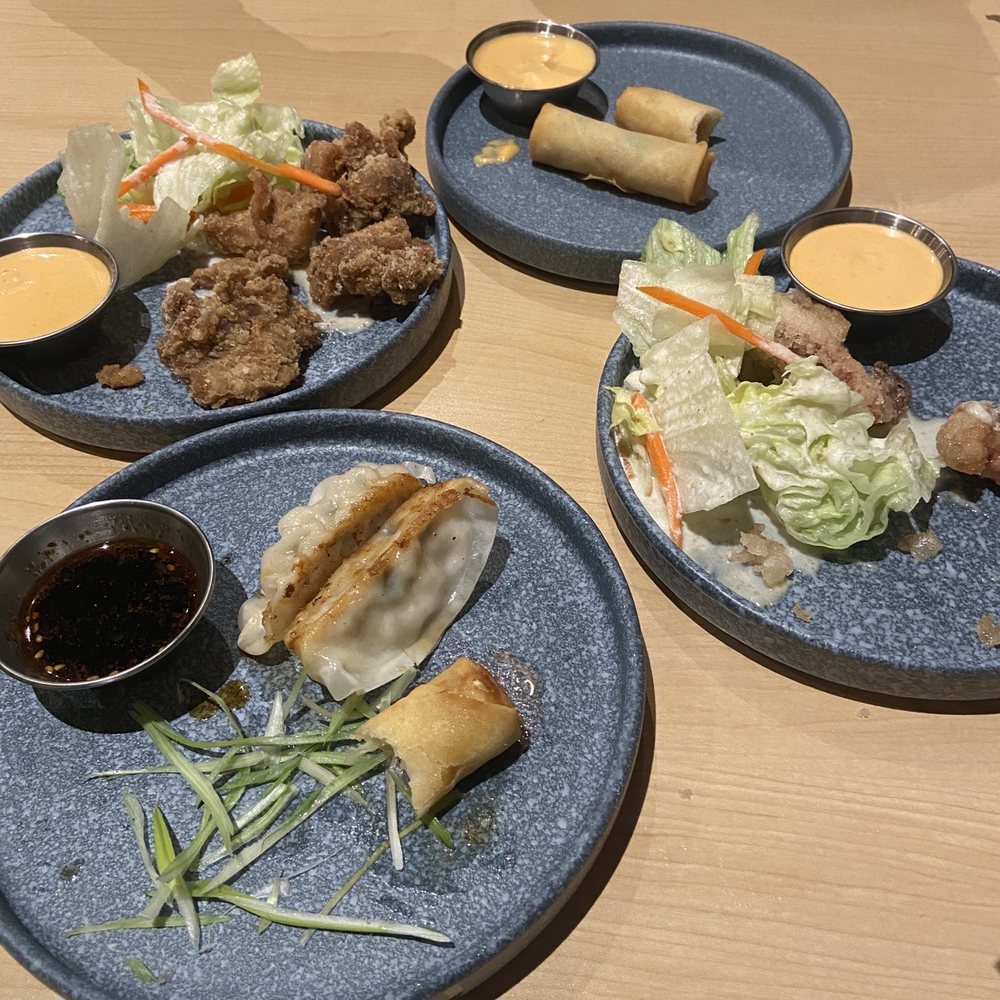 A4. Pork Gyoza (5)A11. Chicken Karaage A13. Spring Egg Rolls