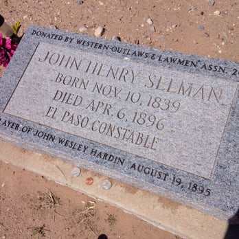Concordia Cemetery - Grave of Texas lawman John Selman, who killed gunfighter John Wesley Hardin - Funeral Services & Cemeteries Near Me - El Paso, Texas
