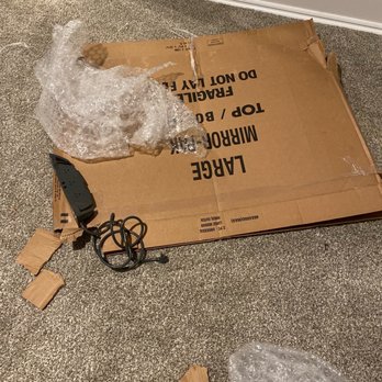 Prosperity Moving - How the TV box was barely packed to protect it - Movers Near Me - Elk Grove, California