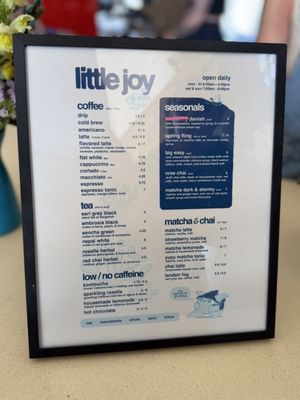 Menu photo 1 Little Joy Coffee Northfield, MN Menu photo 1 Little Joy Coffee Northfield, MN