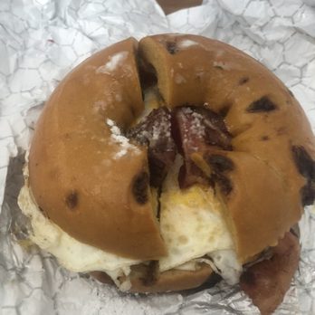 Wally's Bagels - Bacon egg cheese on a French toast bagel ... yummm - Bagels Near Me - North Babylon, New York Wally's Bagels - Bacon egg cheese on a French toast bagel ... yummm - Bagels Near Me - North Babylon, New York