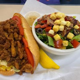 Fried Clam Po Boy Sandwich