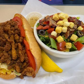 The Smokestack Diner - Po boy $15.99 with sub green salad for $3.50 - Breakfast & Brunch Near Me - Everson, Washington The Smokestack Diner - Po boy $15.99 with sub green salad for $3.50 - Breakfast & Brunch Near Me - Everson, Washington