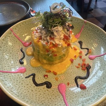 Lucuma Kitchen and Bar - Causa de pollo - Peruvian Near Me - Oakland, California Lucuma Kitchen and Bar - Causa de pollo - Peruvian Near Me - Oakland, California