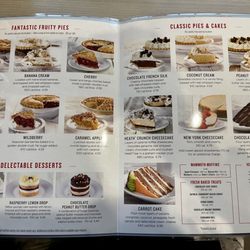 Dessert menu.