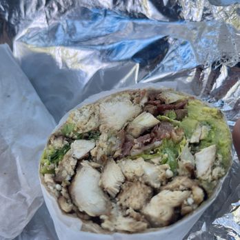 Middle Village Bagels - Grilled chicken Cesar salad in a regular wrap with dressing on the side and add some bacon can go wrong try it - Bagels Near Me - Middle Village, New York