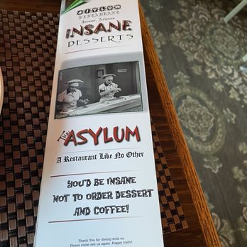 Asylum Restaurant - Desert menu - American Near Me - Jerome, Arizona