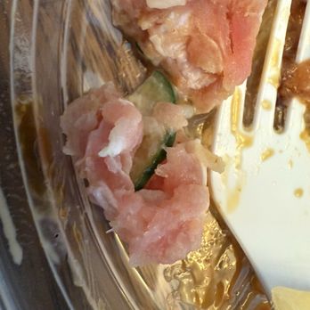 The Poke Tea House - Inedible Tuna due to excessive tendon - Bubble Tea Near Me - Vista, California