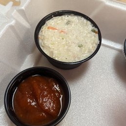 Adam's Pizza And Grill - Slaw and cocktail sauce. Too much mayo in slaw for me. - soups and chowder, soup, food, chowder - Chicken Wings Near Me - Jamestown, North Carolina