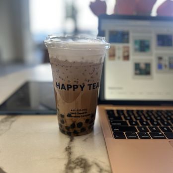 Happy Tea - Salted Cream Coffee with Boba - Bubble Tea Near Me - Bakersfield, California