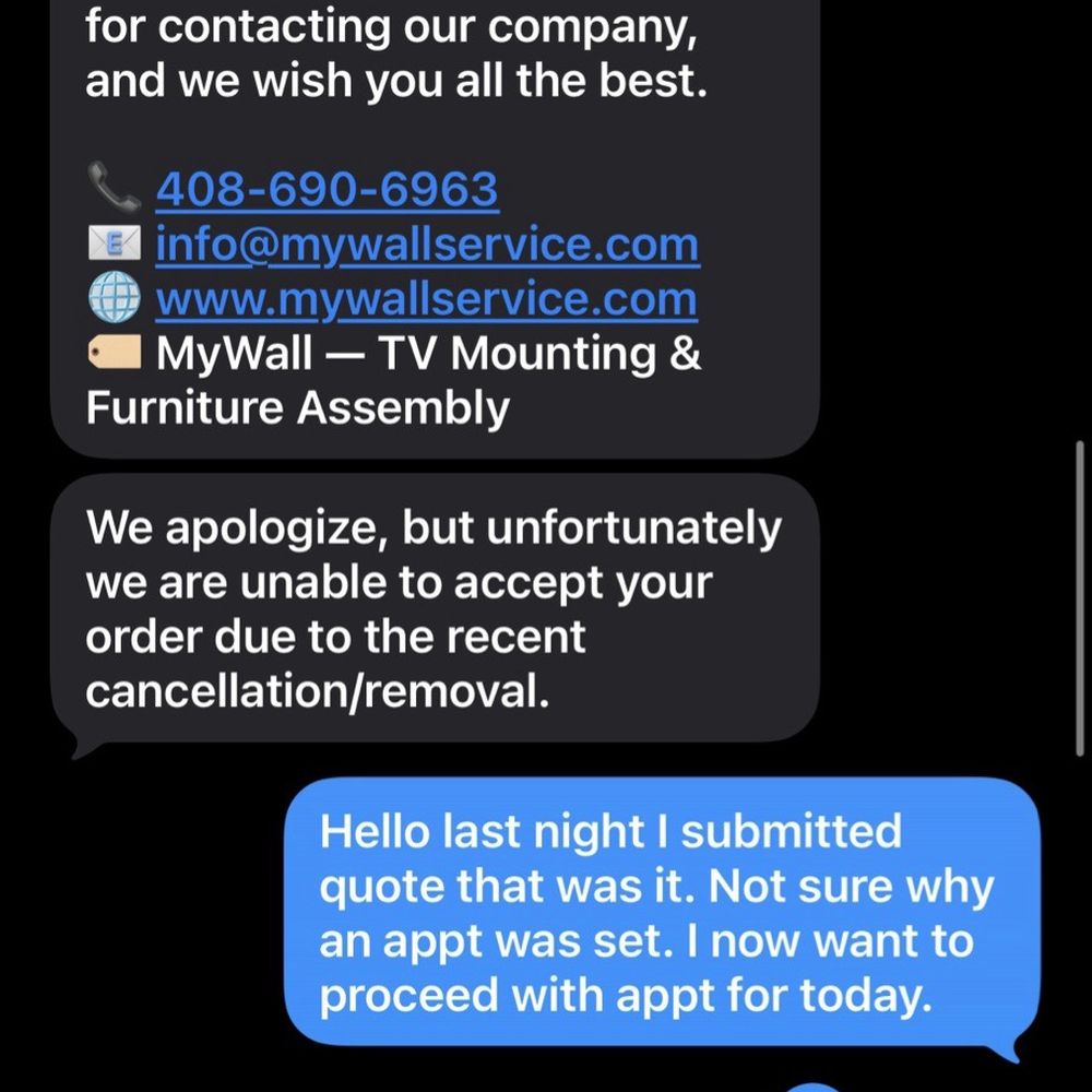 My Wall - Explaining quote logic to him. - TV Mounting Near Me - San Jose, California My Wall - Explaining quote logic to him. - TV Mounting Near Me - San Jose, California