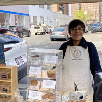 Golden Apple Beyond Healthy Bakery - Owner Rosemary and her stand - Food Stands Near Me