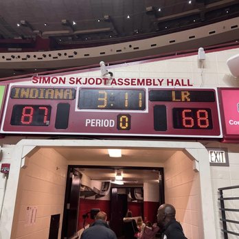 Simon Skjodt Assembly Hall - Scoreboard shot. - Basketball Courts Near Me - Bloomington, Indiana