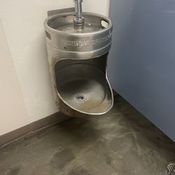 The Mitten Brewing - Northport - Men's restroom, classic urinal.