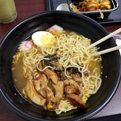 Little Tokyo - Spicy Miso Ramen, Takoyaki (top right). I already started to eat before taking the picture
