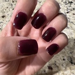 Full set powder manicure with matching shellac pedicure Full set powder manicure with matching shellac pedicure