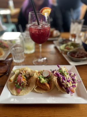 Photo of El Grito Taqueria - Seattle, WA, US. Fish taco, chicken taco, and pork taco. I traded with my friends. My favorite is fish. This place offers the best Mexican! I love it.