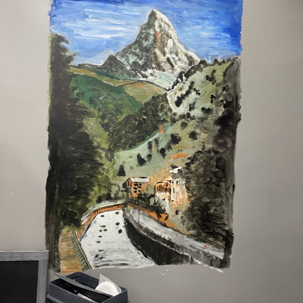 The Swiss Slice - a painting of a mountain - Pizza Near Me - Brooklyn, New York The Swiss Slice - a painting of a mountain - Pizza Near Me - Brooklyn, New York
