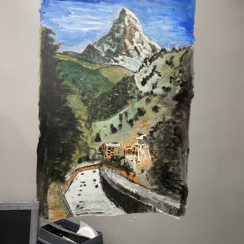 The Swiss Slice - a painting of a mountain - Pizza Near Me - Brooklyn, New York The Swiss Slice - a painting of a mountain - Pizza Near Me - Brooklyn, New York
