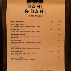 Dahl & Dahl Cocktailbar - Menukort s.1