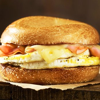 Einstein Bros. Bagels - Ham & Swiss Breakfast Egg Sandwich - Breakfast & Brunch Near Me - Cedar City, Utah Einstein Bros. Bagels - Ham & Swiss Breakfast Egg Sandwich - Breakfast & Brunch Near Me - Cedar City, Utah